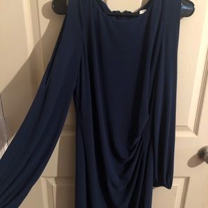 Ralph Lauren Cold Shoulder Navy Blue Dress